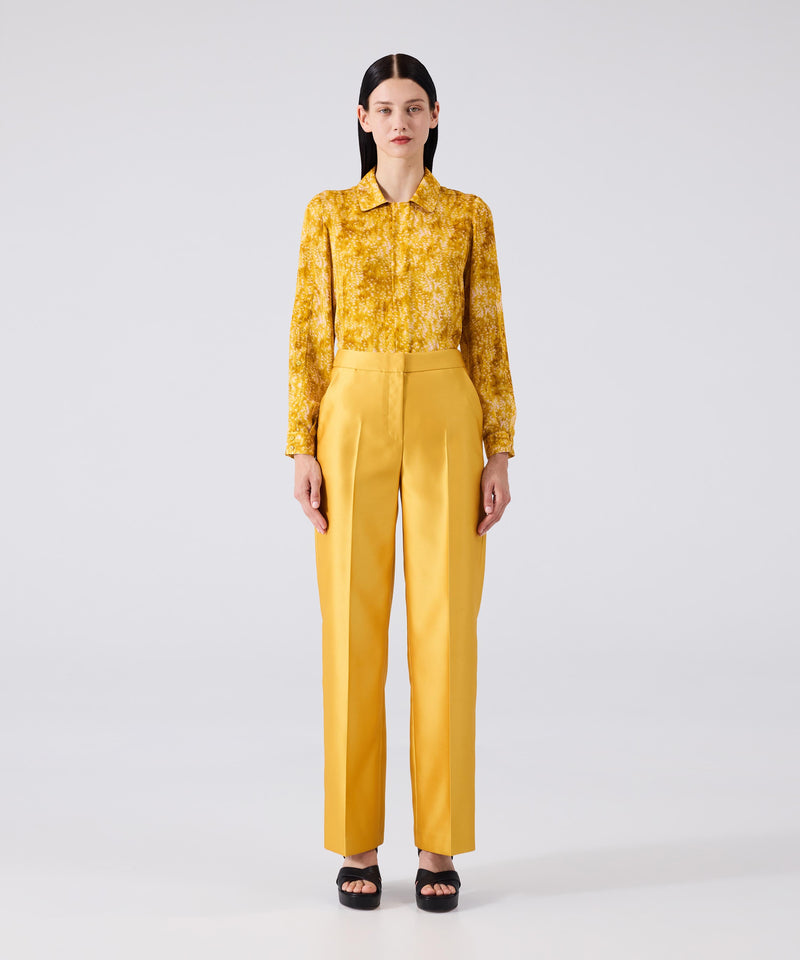 Machka Satin Duchess Trousers Yellow