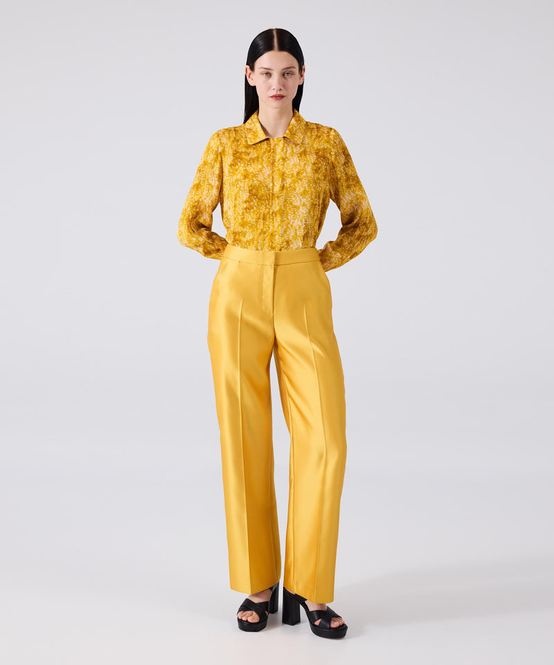 Machka Satin Duchess Trousers Yellow