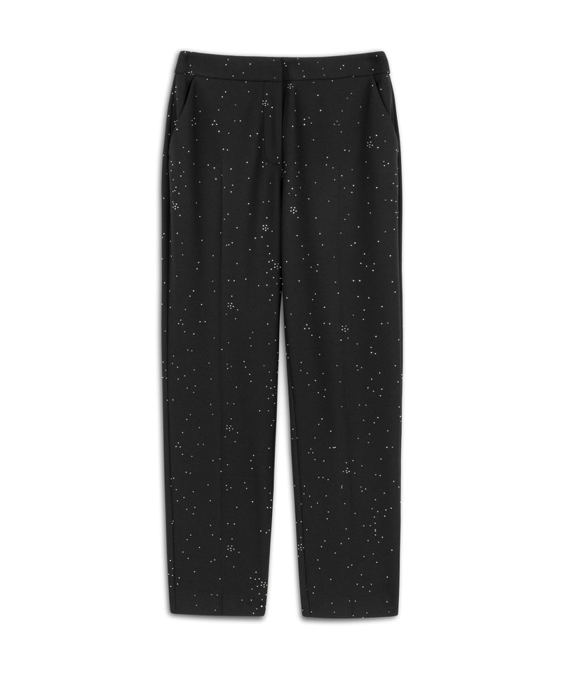 Machka Hotfix Printed Trousers Black