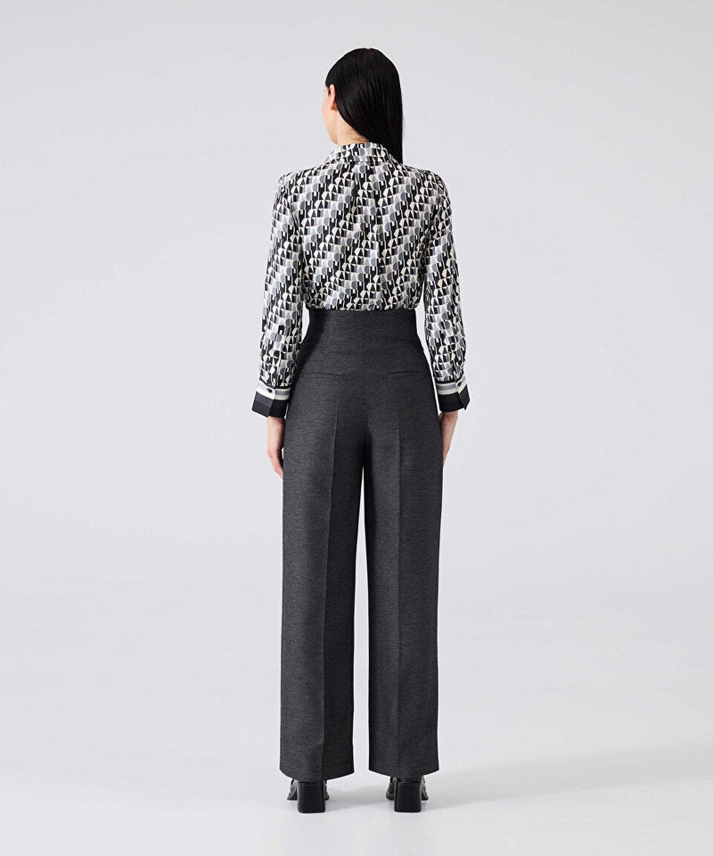 Machka Metal Button Trousers Anthracite