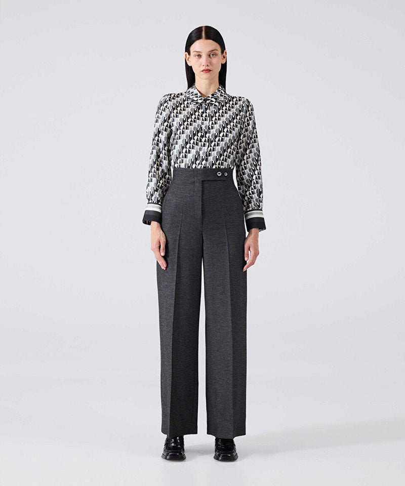 Machka Metal Button Trousers Anthracite