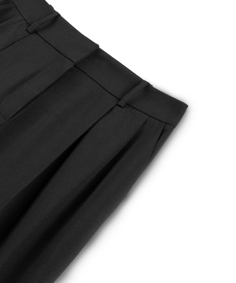 Machka Pleated Wide Leg Fit Trousers Black