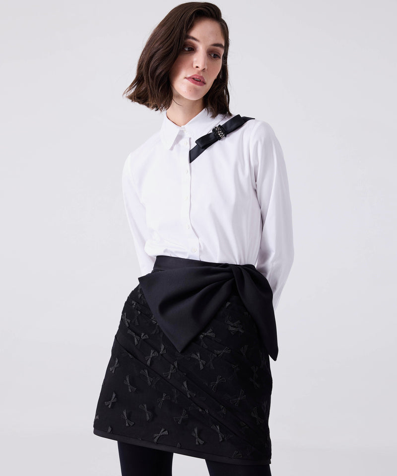 Machka Mini Skirt With Bow Black