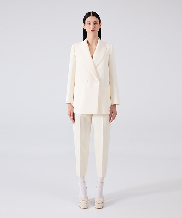 Machka Double Breasted Blazer Off White