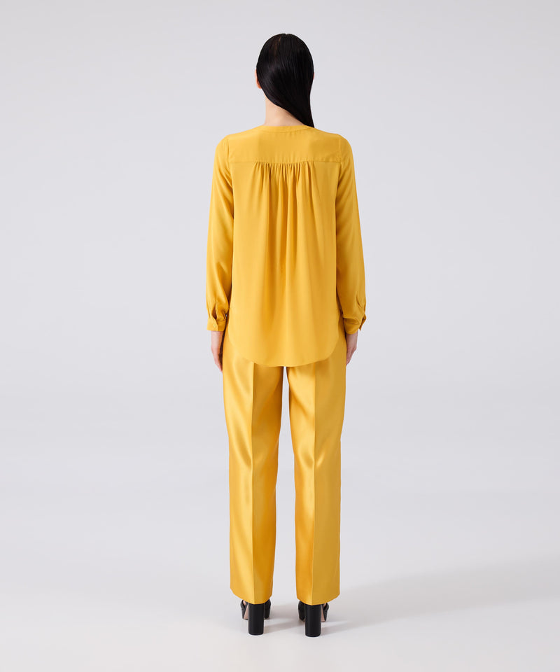 Machka Neck Tie Blouse
 Yellow