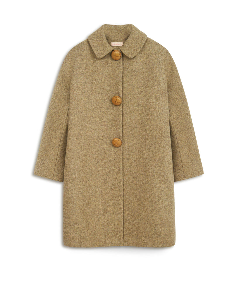 Machka Buttoned Wool Coat Beige