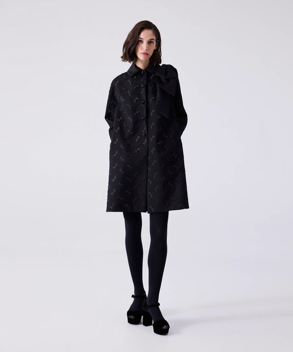 Machka Bow Top Coat Black