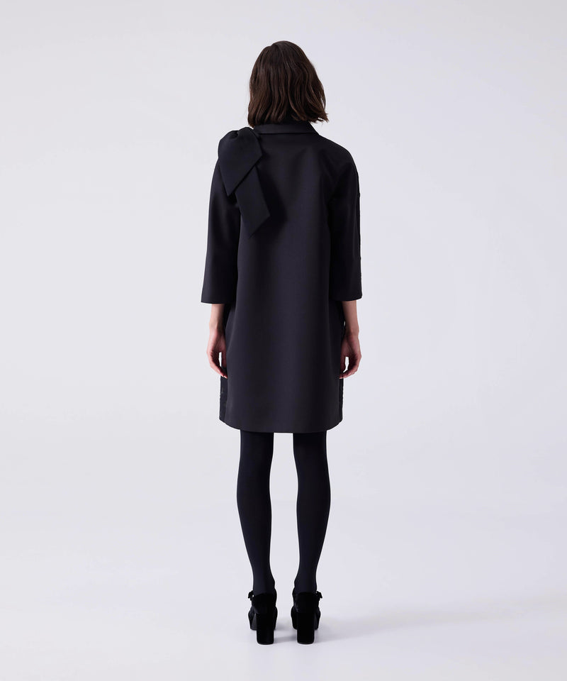 Machka Bow Top Coat Black