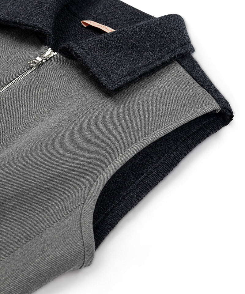 Machka Colorblock Flounced Knitwear Dark Grey