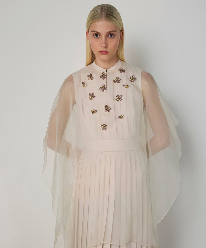 Machka Strass-Embellished Layered Dress Off White