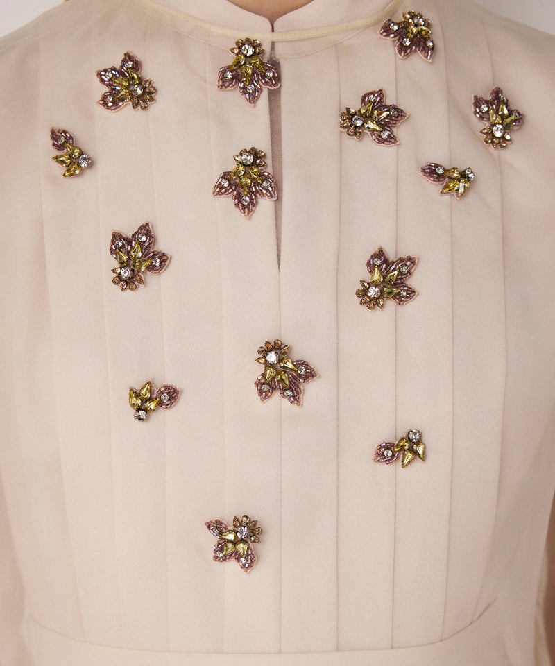 Machka Strass-Embellished Layered Dress Off White