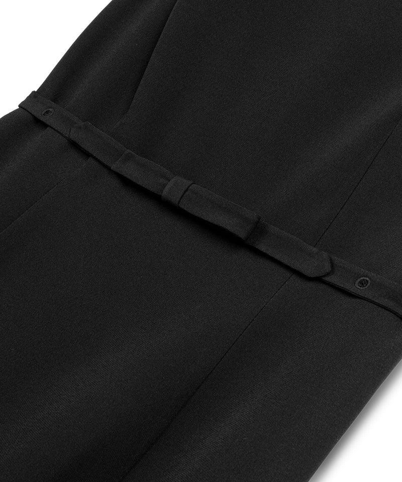 Machka Belted Crepe Dress Black