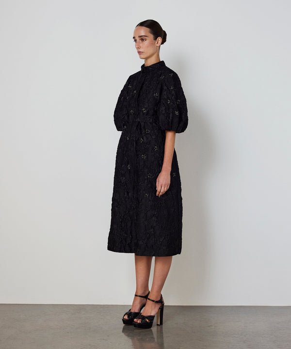 Machka Embellished And Jacquard Dress Black