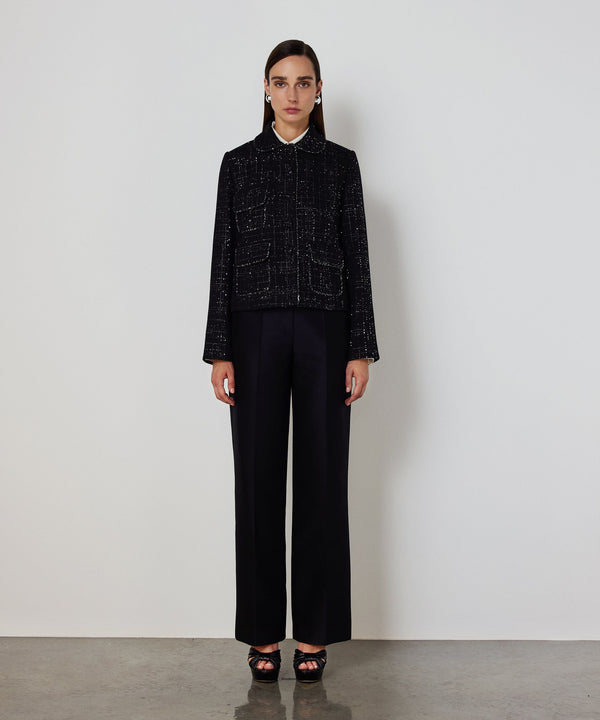 Machka Metallic Thread Jacket Black