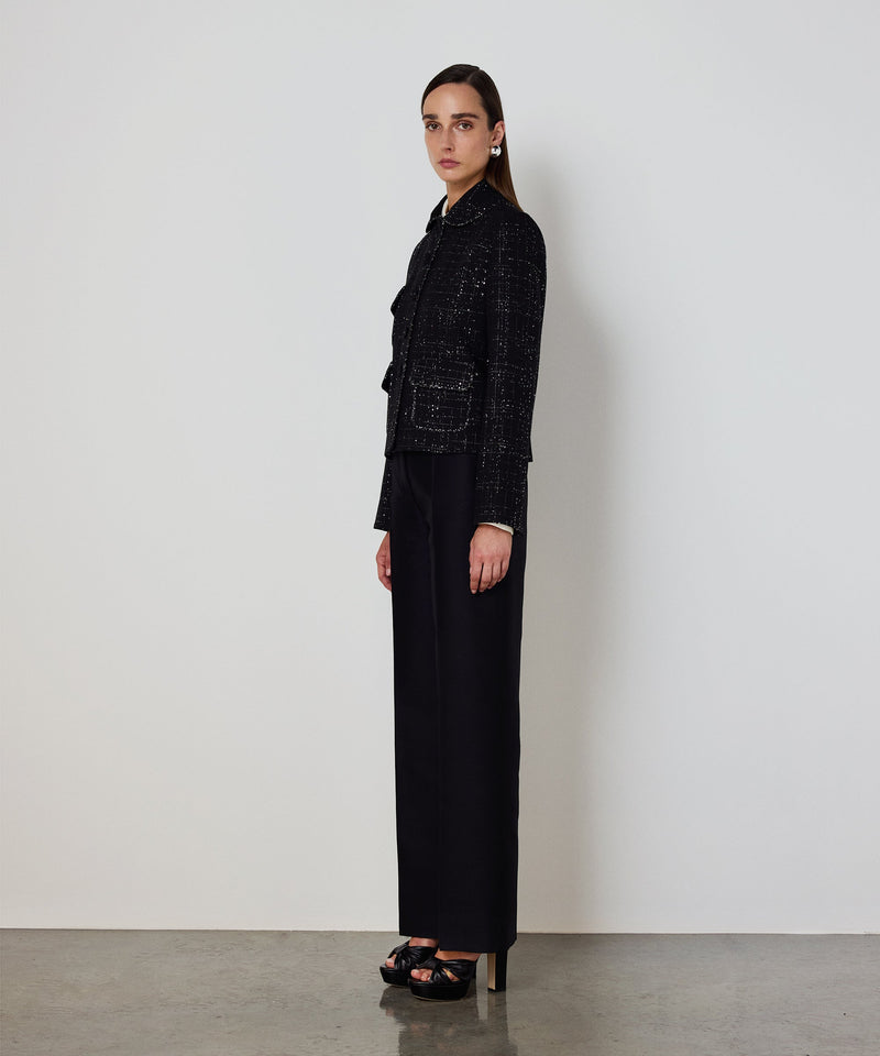 Machka Metallic Thread Jacket Black