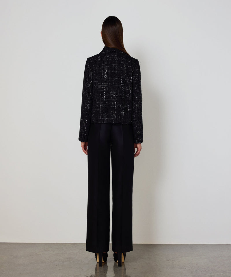 Machka Metallic Thread Jacket Black