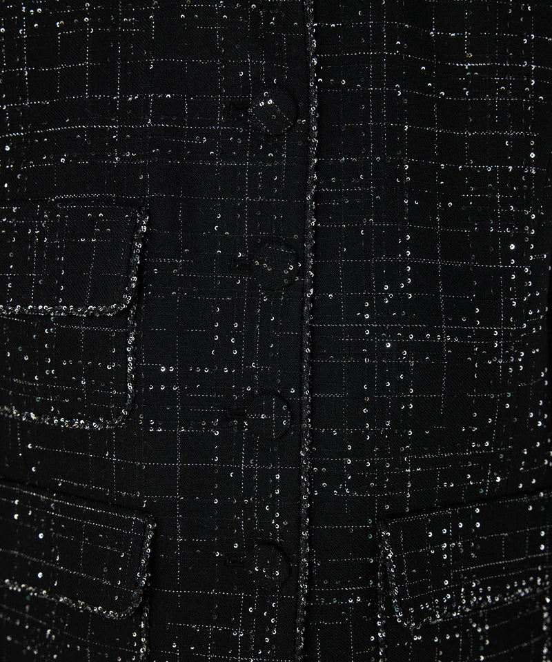 Machka Metallic Thread Jacket Black