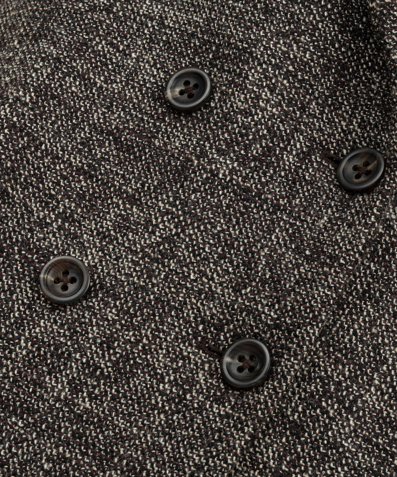 Machka Belted Wool Blazer Dark Brown