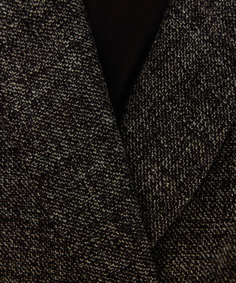 Machka Belted Wool Blazer Dark Brown
