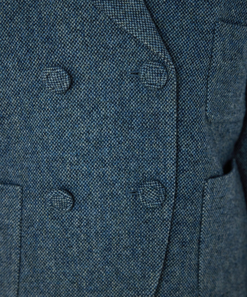 Machka Wool Blazer With Mixed Pockets Blue