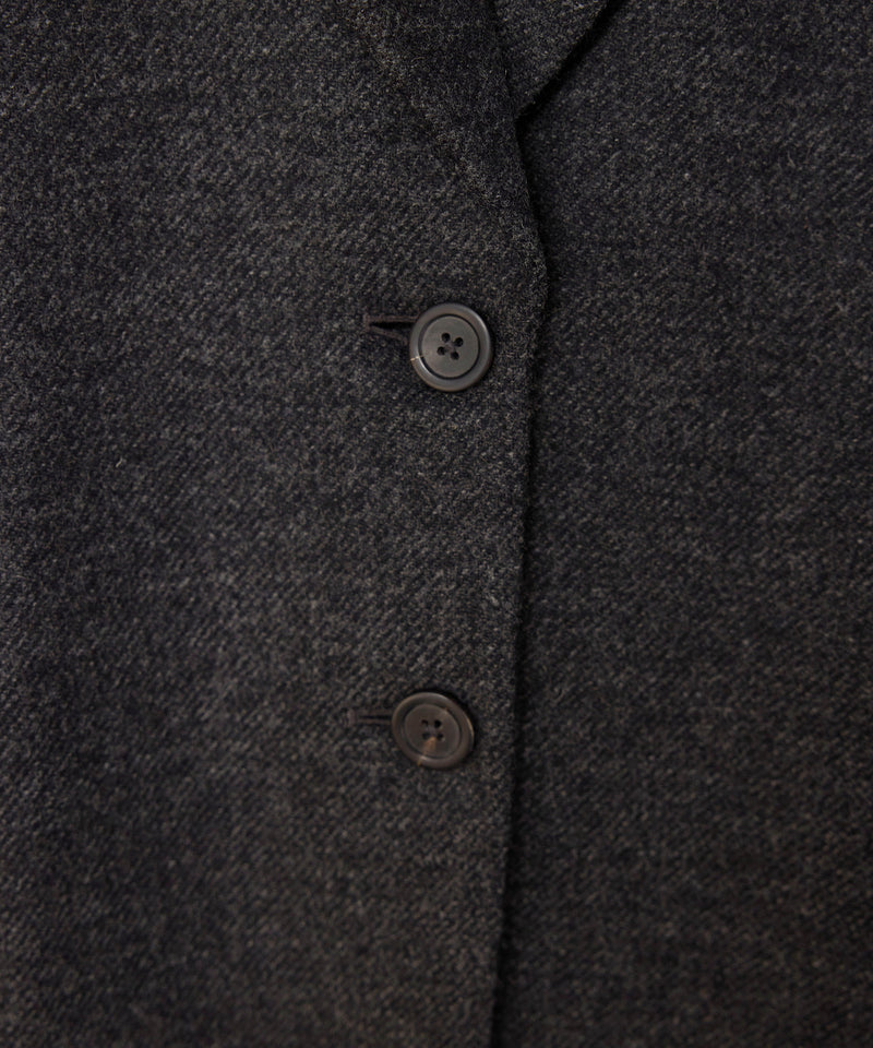 Machka Wool Blazer With Shoulder Pads Anthracite