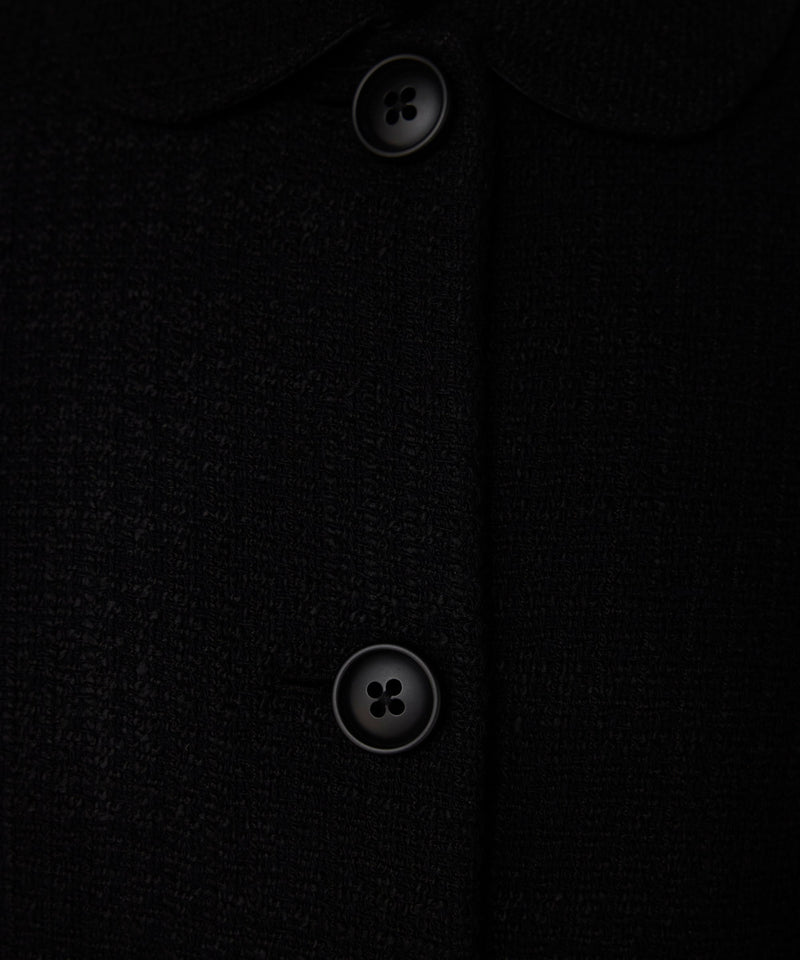 Machka Textured Wool Coat Black
