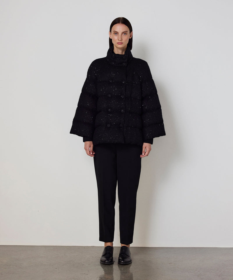Machka Quilted Jacket With Sequins Black