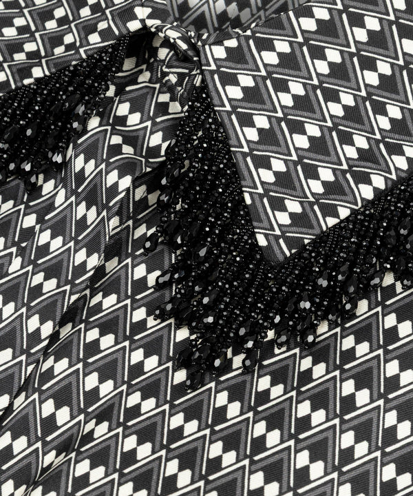 Machka Embellished Silk Shirt Black