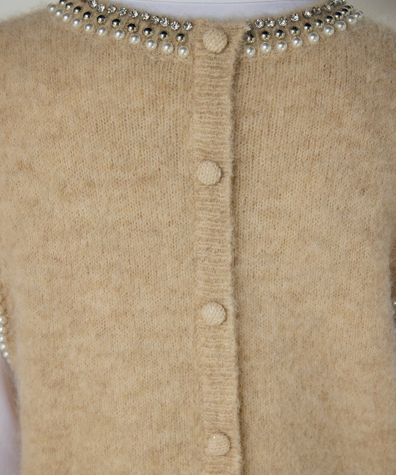 Machka Mixed-Accessory Sweater Beige Melange