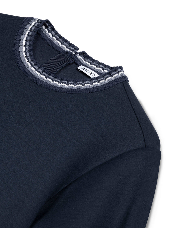 Machka Ribbed T-Shirt Navy
