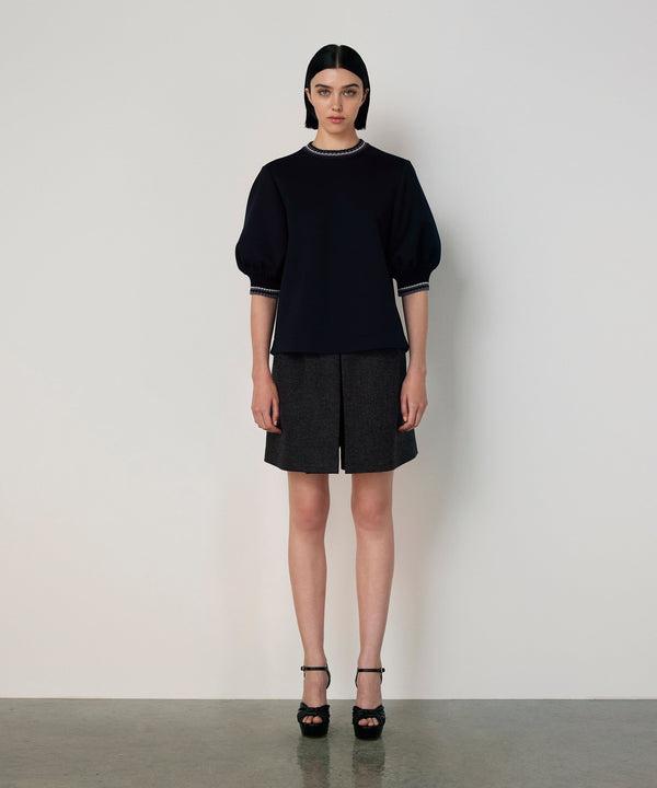 Machka Ribbed T-Shirt Navy