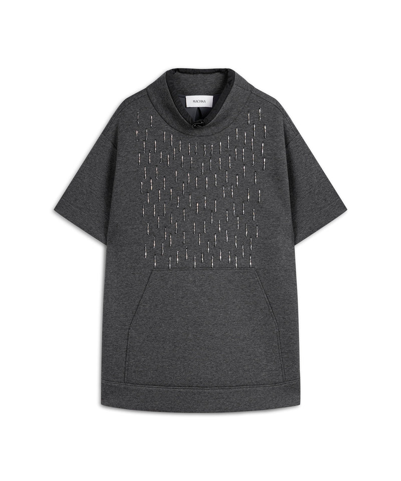 Machka Embellished Oversize Sweatshirt Anthracite