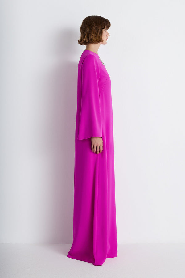 Nean Bow-Embellished Maxi Dress Fuchsia