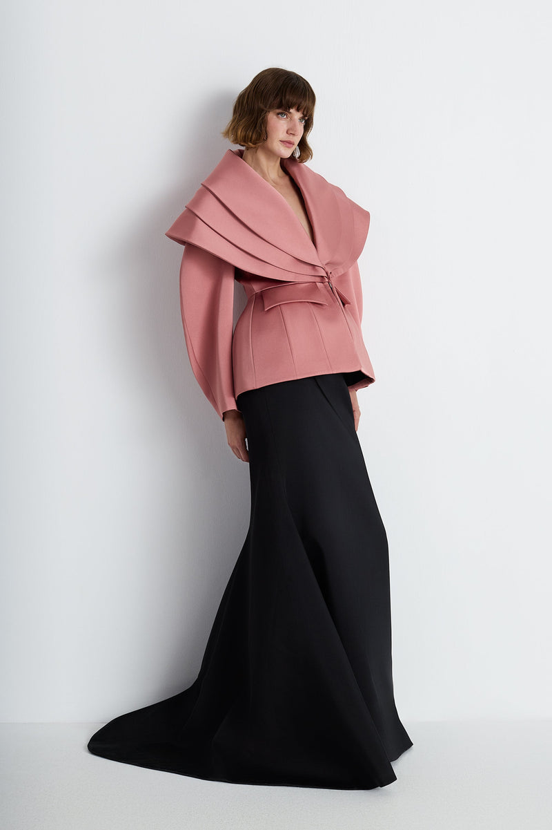 Nean Structured Mermaid Skirt Black