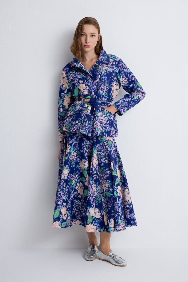 Nean Floral Printed Jacket Multi Color