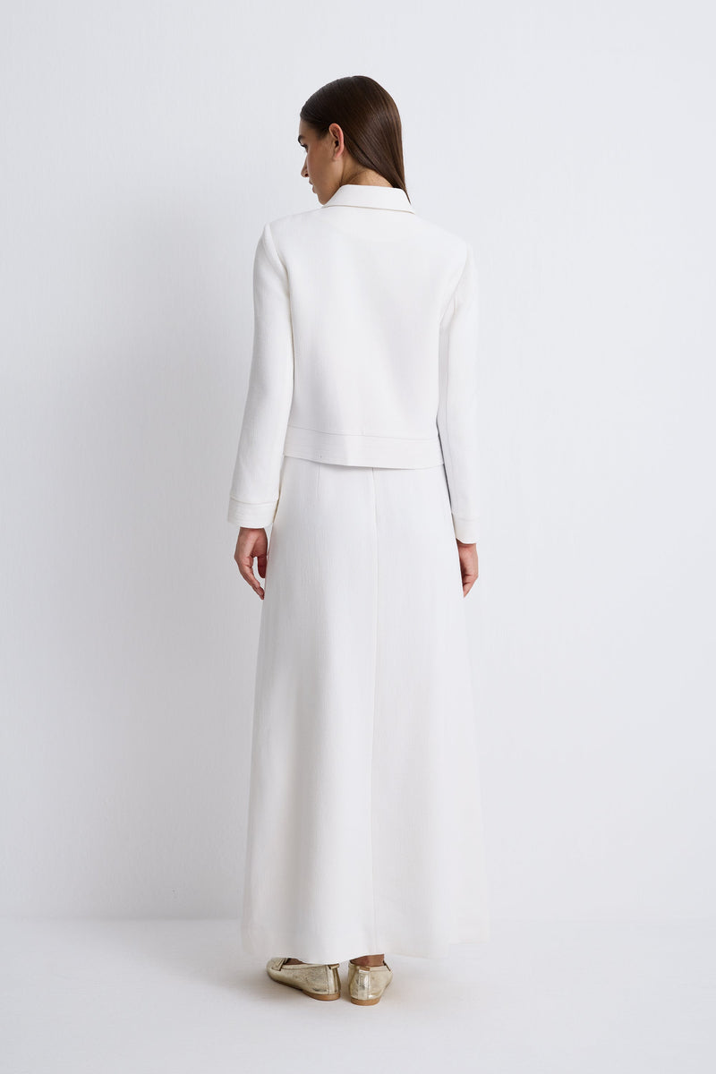 Nean Cropped Tailored Jacket
 Ecru