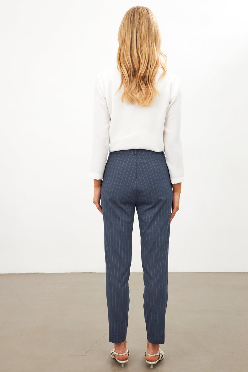 Setre Striped Slim-Fit Pants Blue