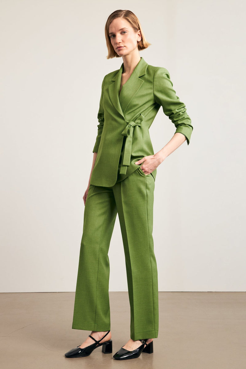 Setre  Pattern Detailed Fabric Trousers Green