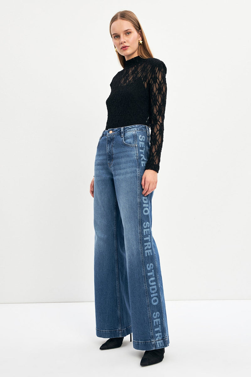 Setre Jeans With Side Stripe Detail Blue