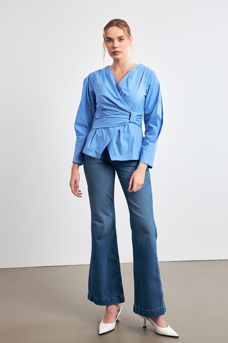 Setre Asymmetrical Waist Detailed  Blue