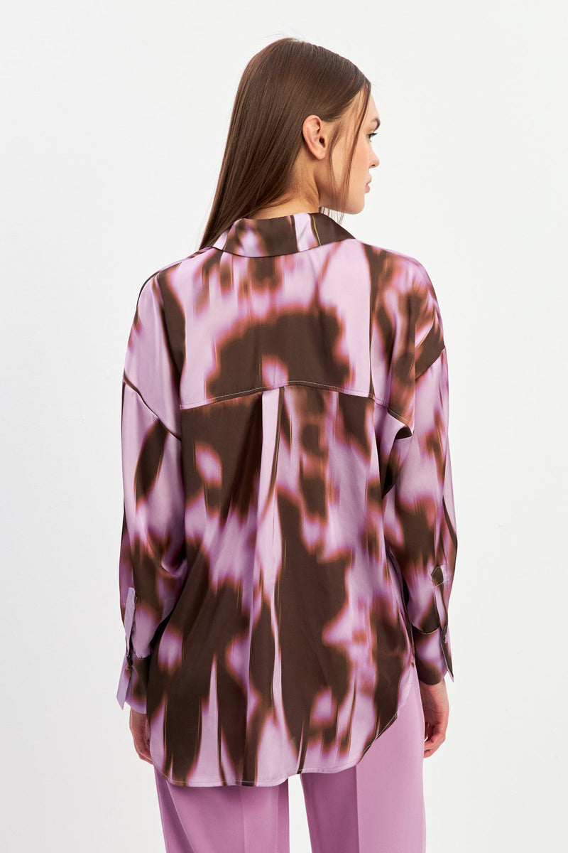 Setre Patterned Long Sleeve Shirt Purple