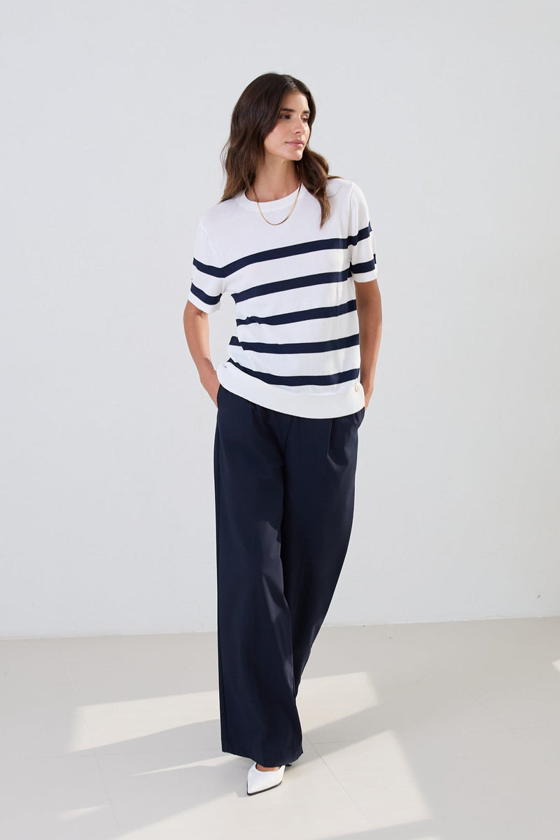 Setre Striped Pattern Knitwear Navy-White