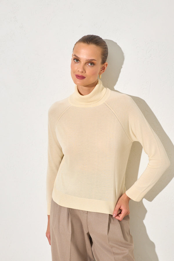 Setre Turtleneck Long Sleeve Knitwear Ecru