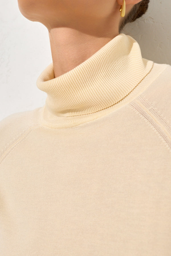 Setre Turtleneck Long Sleeve Knitwear Ecru