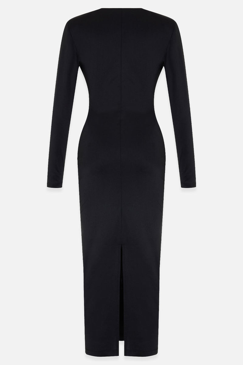 Setre Twisted Detail Slim Fit Dress Black