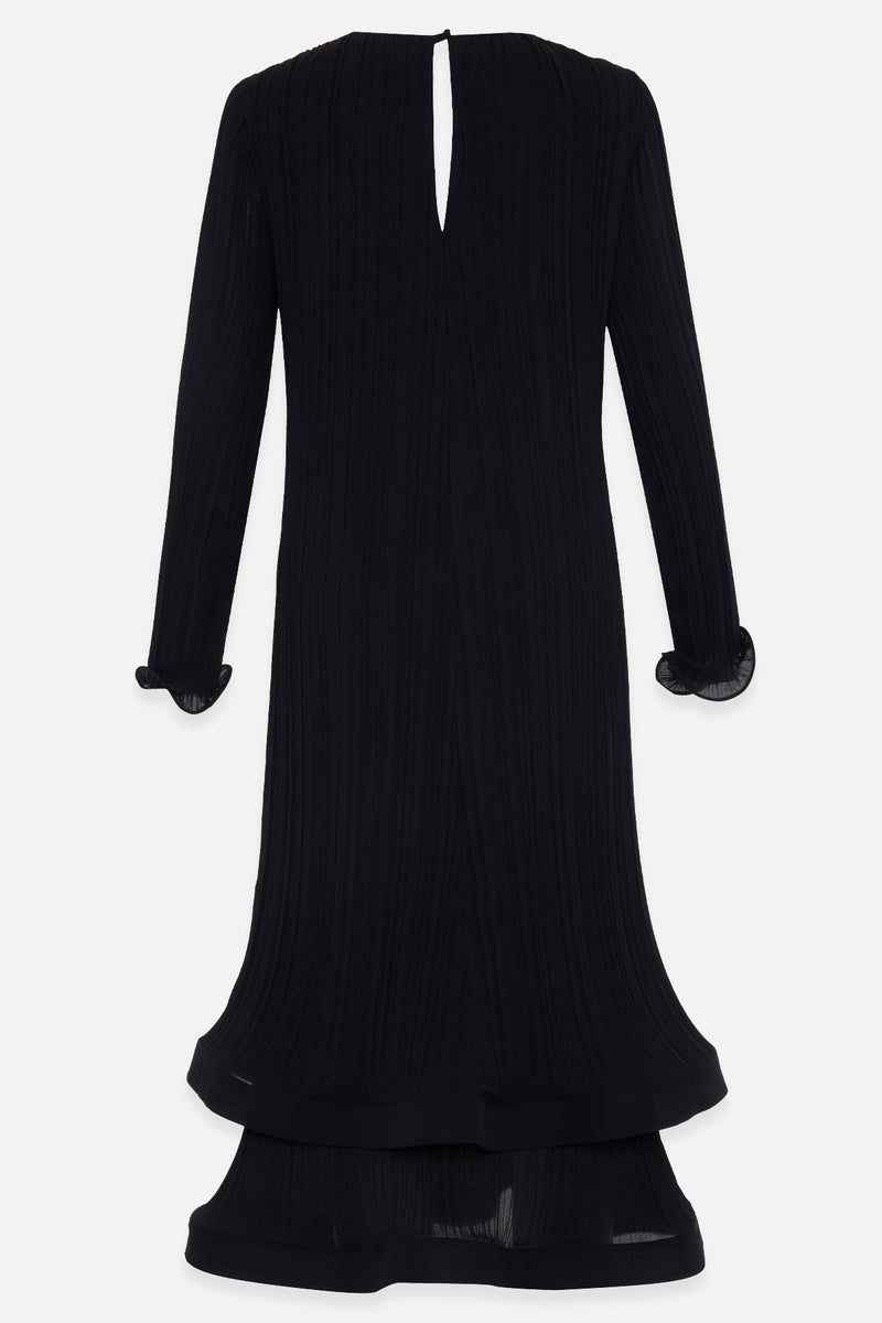 Setre Pleated Relaxed Cut Dress Black