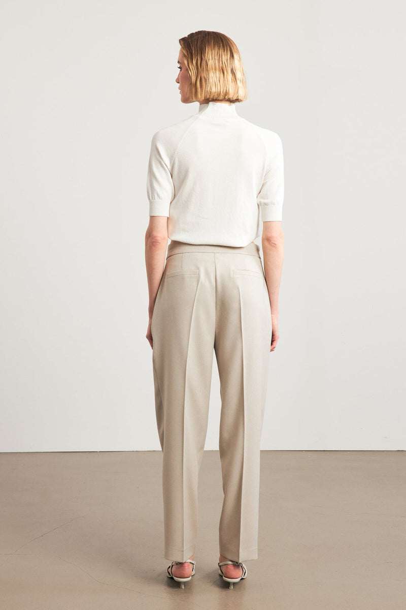 Setre Relaxed Cut Tie-Down Trousers Beige