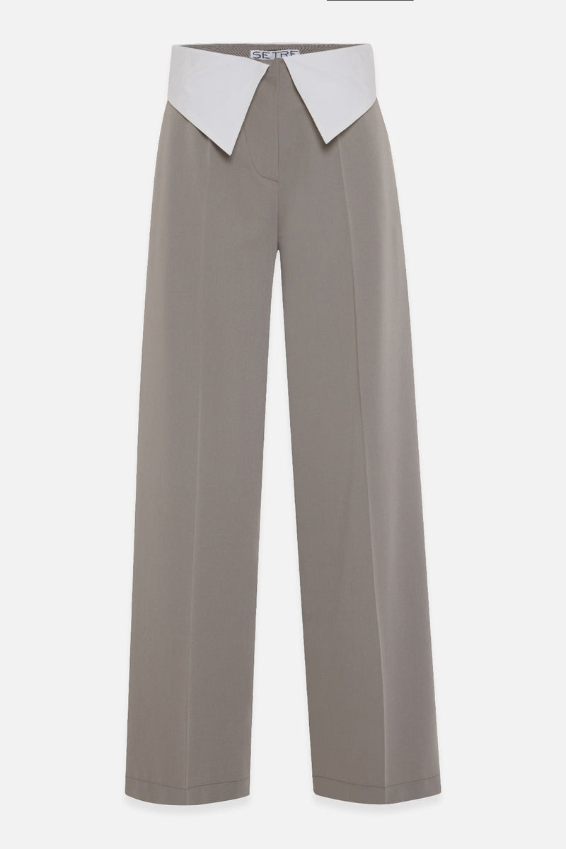 Setre Waist Detailed Relaxed Cut Trousers Olive