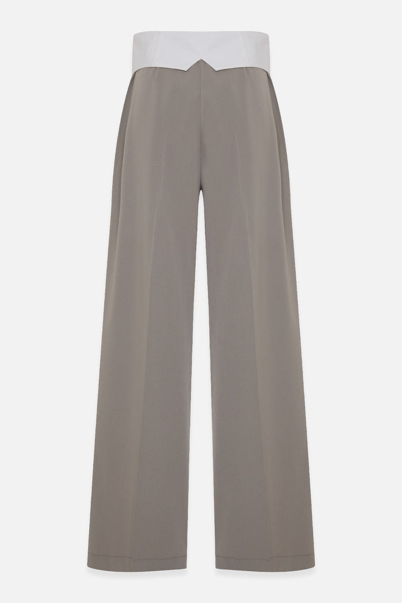Setre Waist Detailed Relaxed Cut Trousers Olive