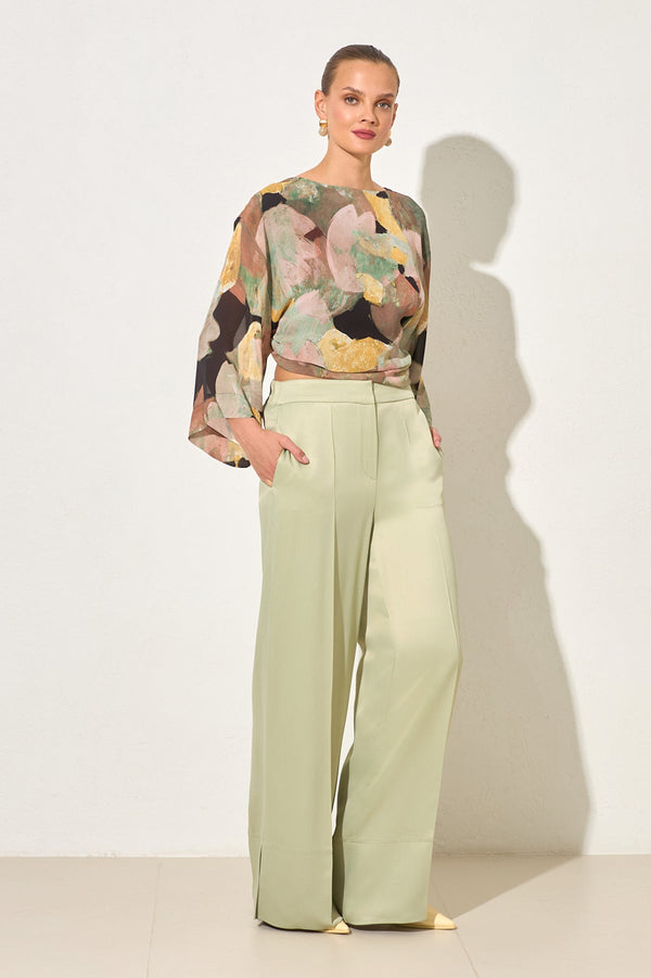 Setre Relaxed Cut Trousers With Hem Detail Light Green